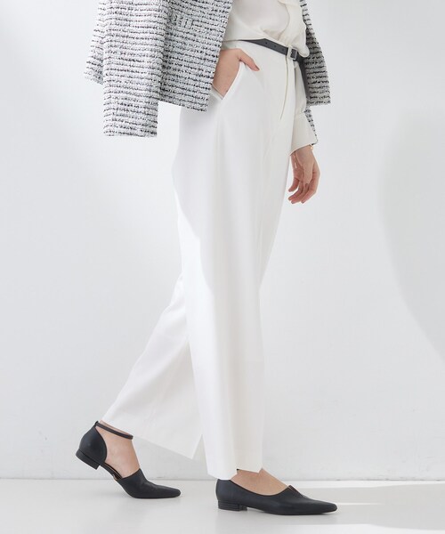 INDIVI（インディヴィ）の「【新作褒められパンツ】快温ワイドパンツ（その他パンツ・レディース・ライトベージュ/ホワイト/グリーン系/ネイビー・03/05/12/13/15 /19/34/36/38/40/42）」の12枚目の写真