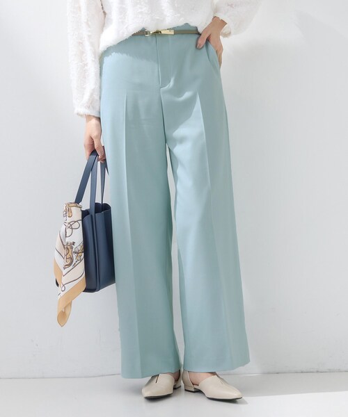 INDIVI（インディヴィ）の「【新作褒められパンツ】快温ワイドパンツ（その他パンツ・レディース・ライトベージュ/ホワイト/グリーン系/ネイビー・03/05/12/13/15 /19/34/36/38/40/42）」の16枚目の写真