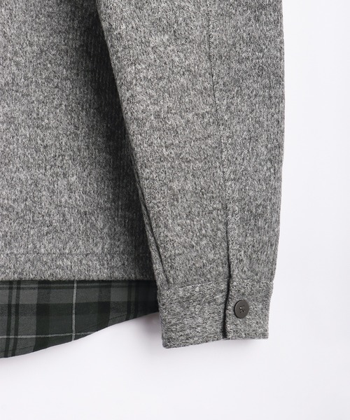 WESTSEA(ウエストシー)の「ミックス調ウールライク ノーカラーカーディガン レイヤードテイスト(カーディガン/ボレロ・メンズ・グレー/ブラック・L/XL/M)」の14枚目の写真