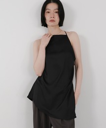 select MOCA | サイドスリットアシンメトリーサテンキャミソール【セットアップ対応】(キャミソール)