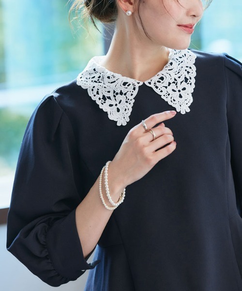 セール】2WAY選べる襟ペプラムセットアップ（スーツセット）｜Pierrot