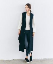 OSYAREVO | ベスト ロング ジャケット レディース(ベスト)