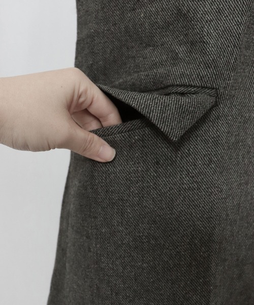 OSYAREVO（オシャレボ）の「ベスト ロング ジャケット レディース（ベスト・レディース・ブラック/チャコールグレー・LARGE/SMALL/MEDIUM）」の20枚目の写真