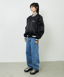 chancechance（チャンスチャンス）の「PALETTE VARSITY JACKET(BLACK)（スタジャン）」
