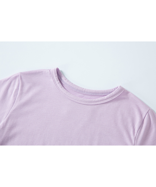 SALAD BAGUNI（サラダバグニ）の「Lace tag crop tee - purple pink（Tシャツ/カットソー・レディース・その他・FREE）」の3枚目の写真