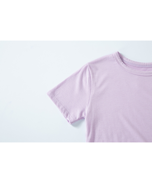 SALAD BAGUNI（サラダバグニ）の「Lace tag crop tee - purple pink（Tシャツ/カットソー・レディース・その他・FREE）」の4枚目の写真