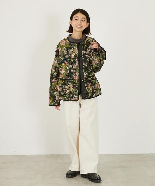 LOGEMENT DE CLAIRE(ロジュモンドクレール)の「【LOURMARIN】ノーカラーゴブランジャケット(ノーカラージャケット・レディース・オフホワイト/ブラック・FREE)」の11枚目の写真