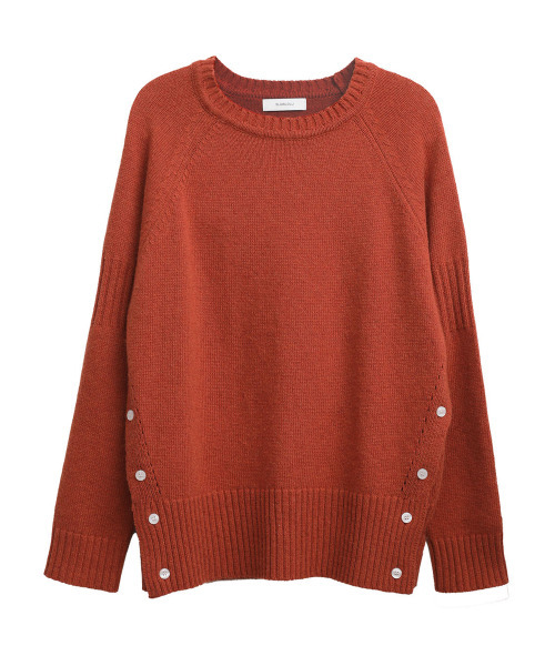 SLOWLOLLI（スローローリ）の「Cozy2 lambswool knit_2 Colors（ニット/セーター・レディース・オレンジ/ブルー・FREE）」の8枚目の写真