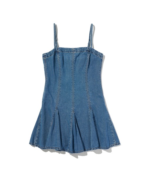 Levi's(リーバイス)の「Levi's/リーバイス デニム ゴデット ドレス(ワンピース・レディース・インディゴブルー・M/S/XS)」の4枚目の写真