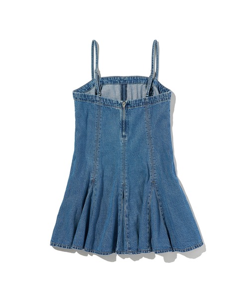 Levi's(リーバイス)の「Levi's/リーバイス デニム ゴデット ドレス(ワンピース・レディース・インディゴブルー・M/S/XS)」の5枚目の写真
