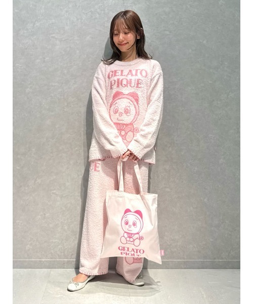 は*る様 ジェラートピケ　ドラえもん　ベビモコジャガードプルオーバー　ロングパン ドラえもん】【レディース】ベビモコジャガードプルオーバー（ルーム