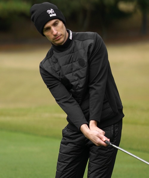 DIVINER GOLF】中綿キルト切替モックネック プルオーバー ジャケット
