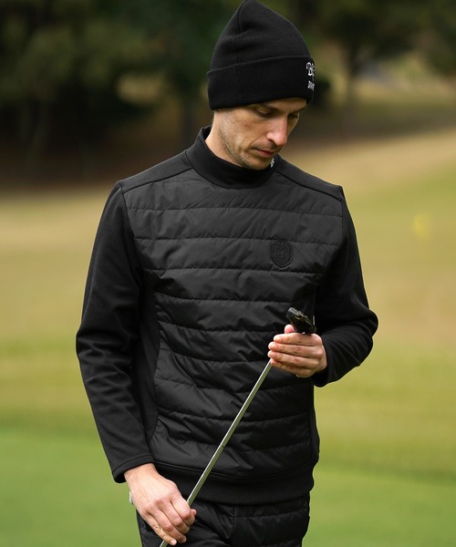 DIVINER GOLF】中綿キルト切替モックネック プルオーバー ジャケット