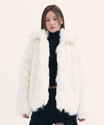 BABLETWO（ビーエイブルトゥー）の「Popo fur jacket WHITE（ムートンコート）」