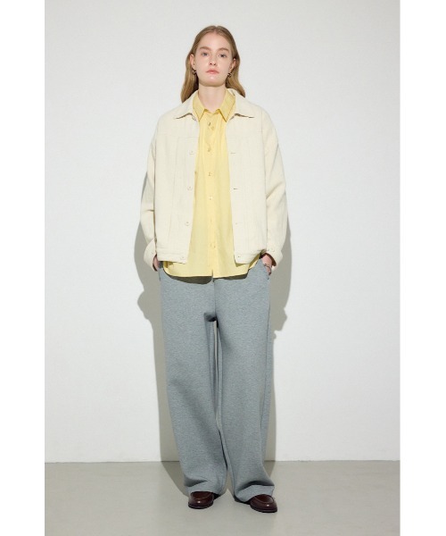 AZUL by moussy(アズールバイマウジー)の「【着丈バリエ】コットンリネンプリーツブルゾン 春服 秋服 【身長/骨格別着用画像あり】ジャケット(ブルゾン・レディース・ブラック/ベージュ/アイボリー・MEDIUM/SMALL)」の8枚目の写真