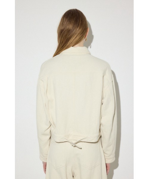 AZUL by moussy(アズールバイマウジー)の「【着丈バリエ】コットンリネンプリーツブルゾン 春服 秋服 【身長/骨格別着用画像あり】ジャケット(ブルゾン・レディース・ブラック/ベージュ/アイボリー・MEDIUM/SMALL)」の20枚目の写真