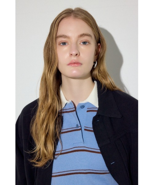 AZUL by moussy(アズールバイマウジー)の「【着丈バリエ】コットンリネンプリーツブルゾン 春服 秋服 【身長/骨格別着用画像あり】ジャケット(ブルゾン・レディース・ブラック/ベージュ/アイボリー・MEDIUM/SMALL)」の22枚目の写真