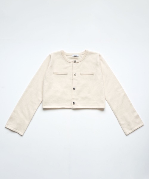 Elishe（エリシェ）の「カーデ＋キャミニットアンサンブル（カーディガン/ボレロ・レディース・パープル/ブラック/アイボリー・FREE）」の11枚目の写真