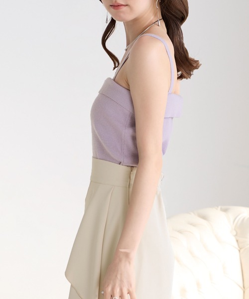 Elishe（エリシェ）の「カーデ＋キャミニットアンサンブル（カーディガン/ボレロ・レディース・パープル/ブラック/アイボリー・FREE）」の18枚目の写真