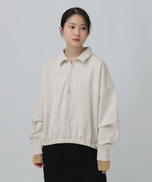 LEPSIM | ハーフZIPショートプルオーバー　637683(Tシャツ/カットソー)