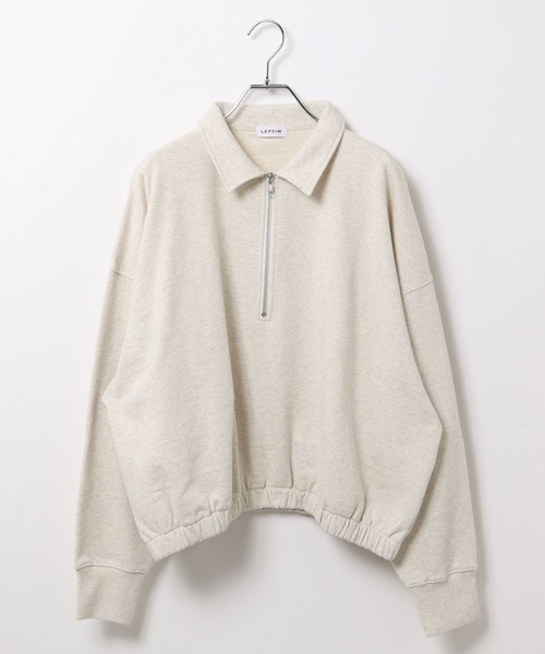 LEPSIM（レプシィム）の「ハーフZIPショートプルオーバー　637683（Tシャツ/カットソー・レディース・ブラック/グレー系その他/グレイッシュベージュ・FREE）」の21枚目の写真
