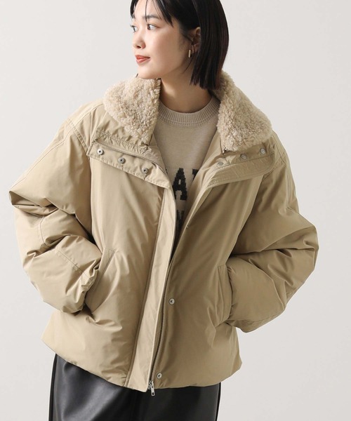 Gready Brilliant(グレディブリリアン)の「ボア衿ダウンバルーンスリーブコート(その他アウター・レディース・アイボリー/ミント/ベージュ・38)」の3枚目の写真