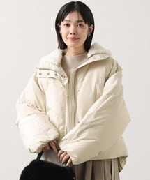 本日迄出品❕【gready brilliant 】エコレザーギャザーブルゾン 本日迄出品❕【gready brilliant 】エコレザーギャザーブルゾン