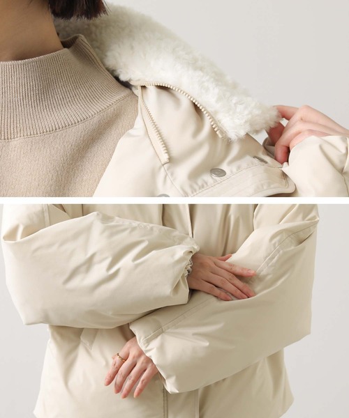 Gready Brilliant(グレディブリリアン)の「ボア衿ダウンバルーンスリーブコート(その他アウター・レディース・アイボリー/ミント/ベージュ・38)」の6枚目の写真