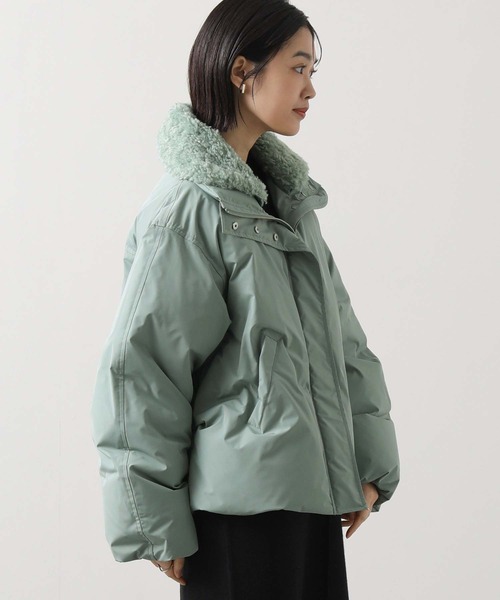 Gready Brilliant(グレディブリリアン)の「ボア衿ダウンバルーンスリーブコート(その他アウター・レディース・アイボリー/ミント/ベージュ・38)」の10枚目の写真