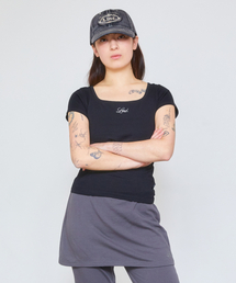 WM スクエア クロップド Tシャツ ブラック