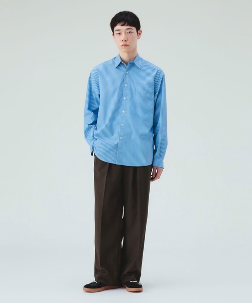 BEAMS HEART(ビームスハート)の「【6/18値下げ】綿タッチ ポリエステル シャツ(ユニセックス)(シャツ/ブラウス・メンズ・ホワイト/ブルー/チャコールグレー・LARGE/SMALL/MEDIUM)」の14枚目の写真