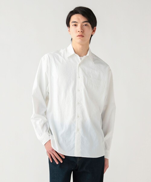 BEAMS HEART(ビームスハート)の「【6/18値下げ】綿タッチ ポリエステル シャツ(ユニセックス)(シャツ/ブラウス・メンズ・ホワイト/ブルー/チャコールグレー・LARGE/SMALL/MEDIUM)」の5枚目の写真
