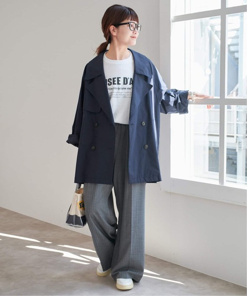 Spick & Span（スピックアンドスパン）の「《新色有り / 追加》C/Pミドル丈トレンチコート（トレンチコート・レディース・ナチュラル/ネイビー/ベージュ系その他・38/36）」の8枚目の写真