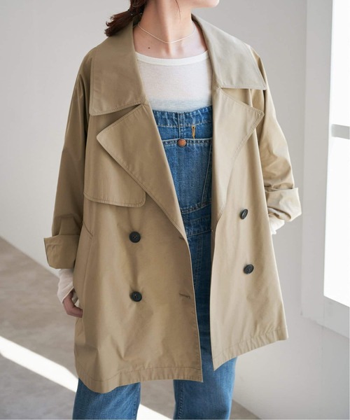 Spick & Span（スピックアンドスパン）の「《新色有り / 追加》C/Pミドル丈トレンチコート（トレンチコート・レディース・ナチュラル/ネイビー/ベージュ系その他・38/36）」の15枚目の写真