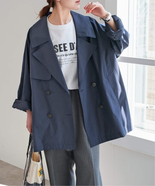 新色有り / 追加》C/Pミドル丈トレンチコート（トレンチコート