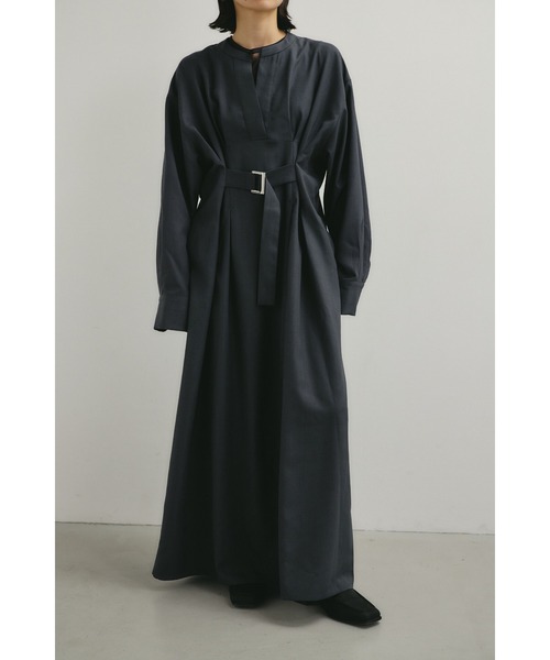 STYLEMIXER（スタイルミキサー）の「バックルベルトワンピース（ワンピース・レディース・チャコールグレー/ライトベージュ・SMALL/MEDIUM）」の12枚目の写真