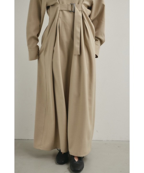 STYLEMIXER（スタイルミキサー）の「バックルベルトワンピース（ワンピース・レディース・チャコールグレー/ライトベージュ・SMALL/MEDIUM）」の8枚目の写真