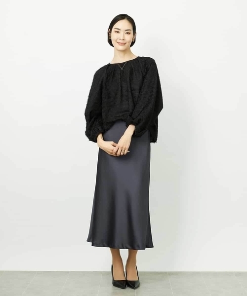 MICHEL KLEIN（ミッシェル・クラン）の「[セットアップ対応]袖ボリュームブラウス（シャツ/ブラウス・レディース・ブラック・38）」の21枚目の写真