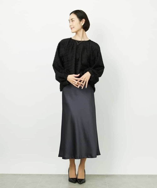 MICHEL KLEIN（ミッシェル・クラン）の「[セットアップ対応]袖ボリュームブラウス（シャツ/ブラウス・レディース・ブラック・38）」の20枚目の写真