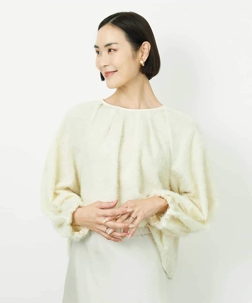 MICHEL KLEIN（ミッシェル・クラン）の「[セットアップ対応]袖ボリュームブラウス（シャツ/ブラウス・レディース・ブラック・38）」の19枚目の写真