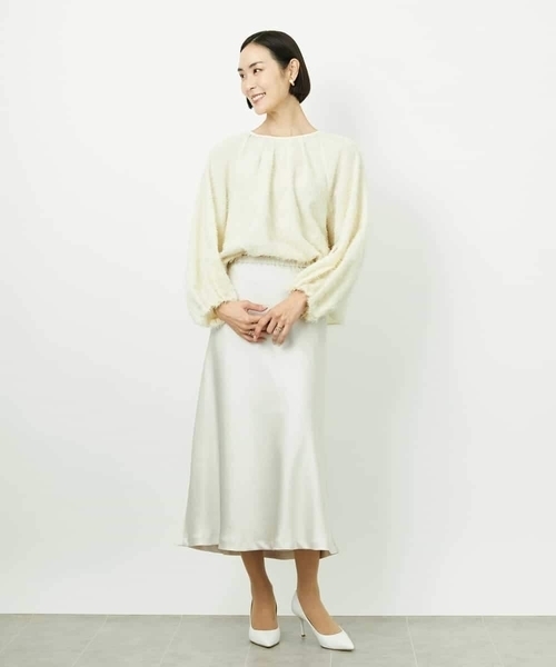 MICHEL KLEIN（ミッシェル・クラン）の「[セットアップ対応]袖ボリュームブラウス（シャツ/ブラウス・レディース・ブラック・38）」の16枚目の写真