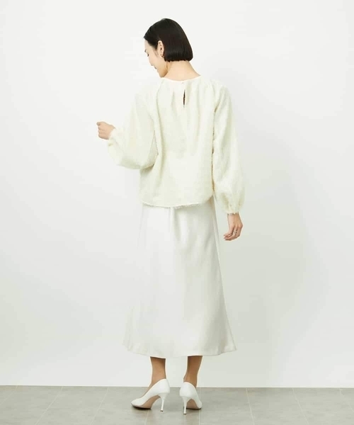 MICHEL KLEIN（ミッシェル・クラン）の「[セットアップ対応]袖ボリュームブラウス（シャツ/ブラウス・レディース・ブラック・38）」の14枚目の写真