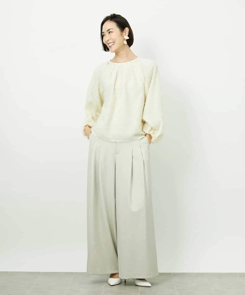 MICHEL KLEIN（ミッシェル・クラン）の「[セットアップ対応]袖ボリュームブラウス（シャツ/ブラウス・レディース・ブラック・38）」の13枚目の写真