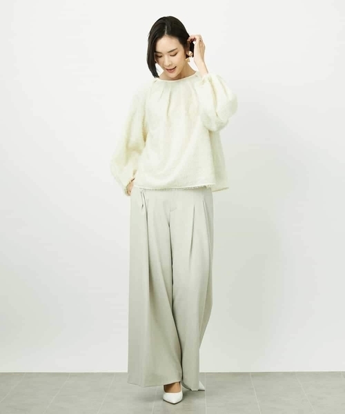MICHEL KLEIN（ミッシェル・クラン）の「[セットアップ対応]袖ボリュームブラウス（シャツ/ブラウス・レディース・ブラック・38）」の12枚目の写真