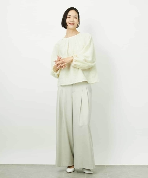 MICHEL KLEIN（ミッシェル・クラン）の「[セットアップ対応]袖ボリュームブラウス（シャツ/ブラウス・レディース・ブラック・38）」の11枚目の写真