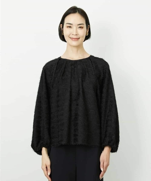 MICHEL KLEIN（ミッシェル・クラン）の「[セットアップ対応]袖ボリュームブラウス（シャツ/ブラウス・レディース・ブラック・38）」の10枚目の写真