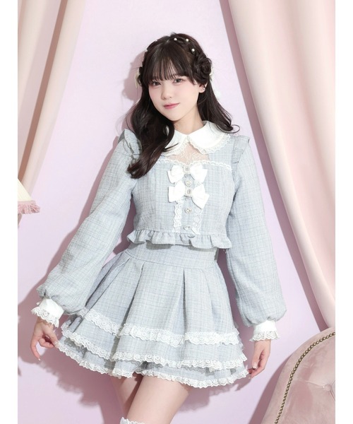 NOEMIE（ノエミー）の「キラキラツイードデコルテレースセットアップ