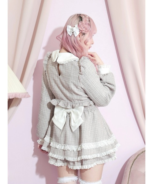 NOEMIE（ノエミー）の「キラキラツイードデコルテレースセットアップ