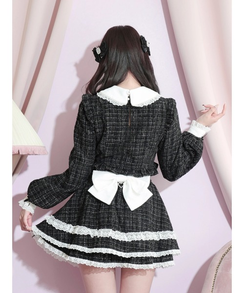 NOEMIE（ノエミー）の「キラキラツイードデコルテレースセットアップ
