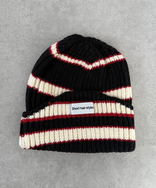 CPCM(シーピーシーエム)の「マルチボーダーニット帽(キャップ・レディース・グレー/サックスブルー/ブラック・FREE)」の7枚目の写真